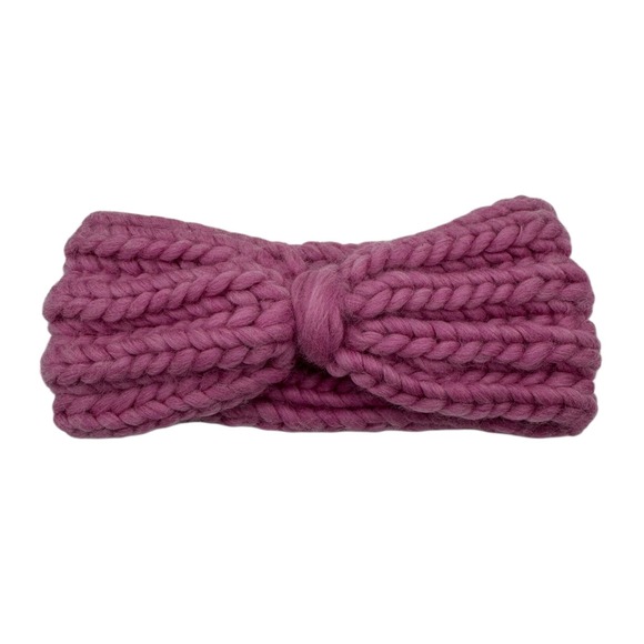 Unbranded Accessories - Chunky Knit Headband Turban Twist Ear Warmer‎ Mauve Pink Crochet Outdoor Cozy